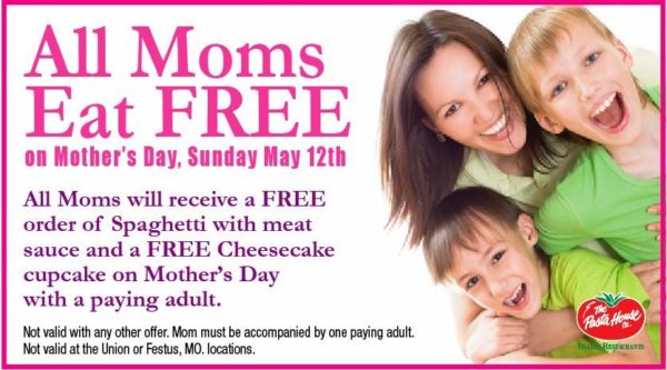 Moms Eat Free for Mother's Day