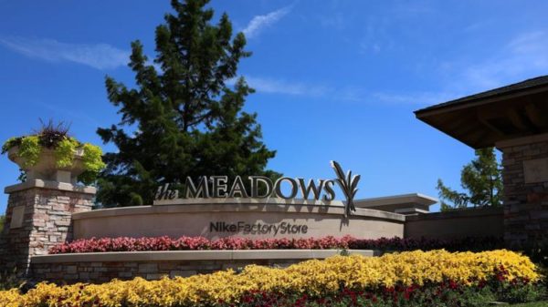 The Meadows shopping plaza signage.